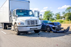 Truck car crash